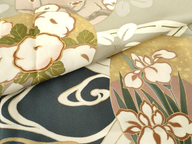 平和屋着物●豪華色留袖 作家物 貝合わせ吉祥花文 金彩 正絹 逸品 AABF5214cs