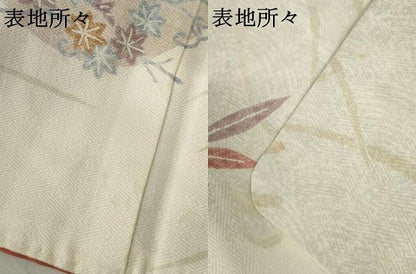 平和屋着物●訪問着 吉祥花蝶文 暈し染め 金彩 正絹 逸品 AABF5215cs