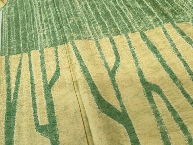平和屋着物●訪問着 作家物 絞り 枝木文 正絹 逸品 AABF5217cs