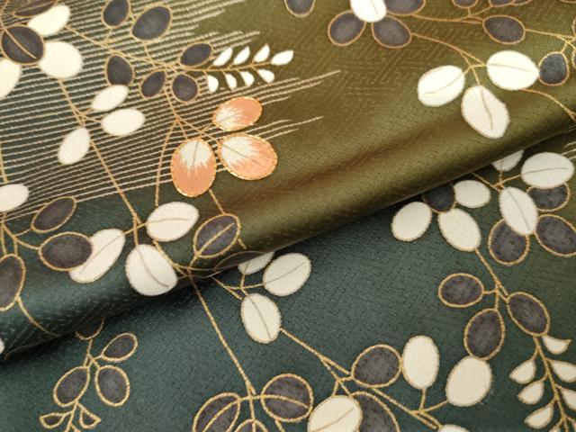 平和屋着物●訪問着 駒刺繍 萩文 暈し染め 金彩 正絹 逸品 AABF5219cs