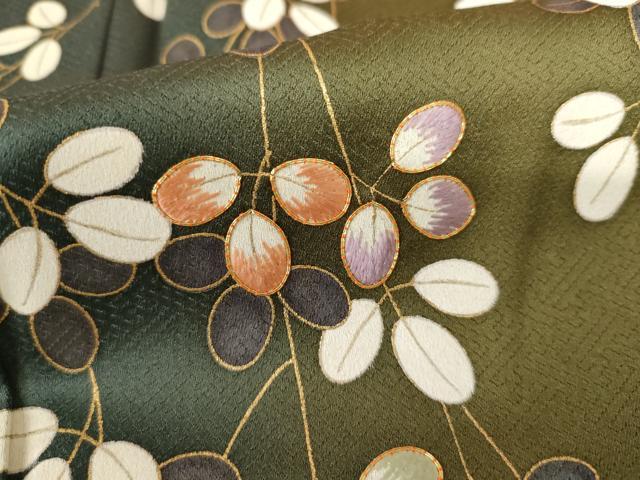 平和屋着物●訪問着 駒刺繍 萩文 暈し染め 金彩 正絹 逸品 AABF5219cs