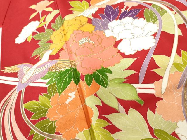 平和屋着物●創業460年・千總　振袖　鳳凰枝花文　金彩　正絹　逸品　AABF5220cs