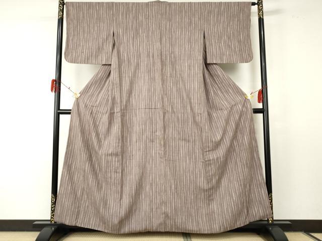 平和屋着物●浦野理一　経節紬　変わり縞　胴抜き仕立て　正絹　逸品　AABF5221cs