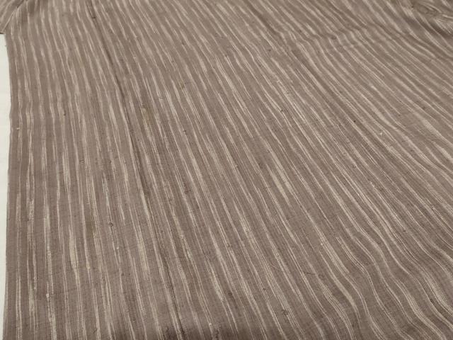 平和屋着物●浦野理一　経節紬　変わり縞　胴抜き仕立て　正絹　逸品　AABF5221cs