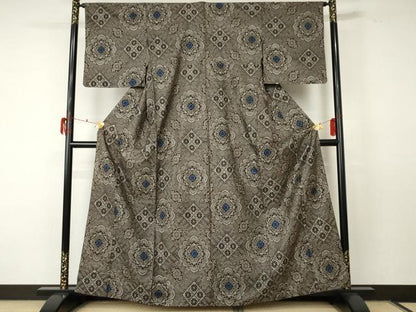平和屋着物●本場大島紬　龍郷絣　正絹　逸品　AABF5222cs