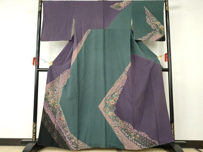 平和屋着物●訪問着 辻が花 正絹 逸品 AABF5223cs