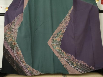 平和屋着物●訪問着 辻が花 正絹 逸品 AABF5223cs