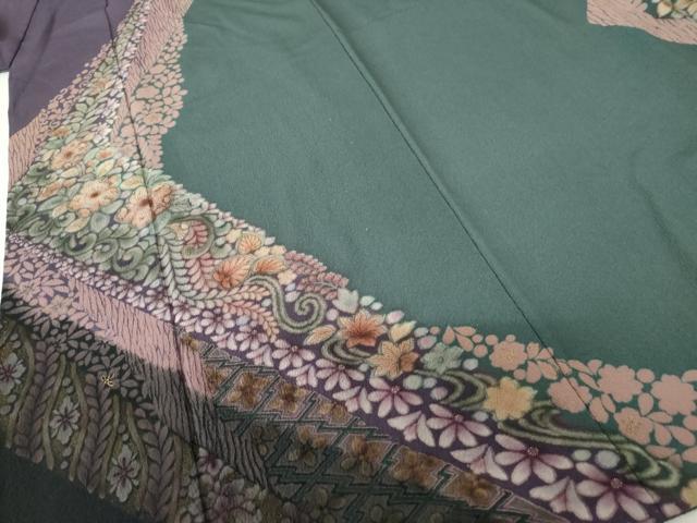 平和屋着物●訪問着 辻が花 正絹 逸品 AABF5223cs