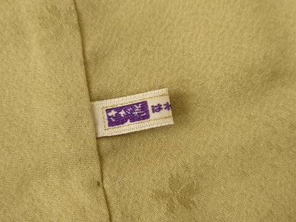 平和屋着物●上質な色無地 七宝に跳び兎地紋 木蘭色 さが美扱い 正絹 逸品 AABF5227cs