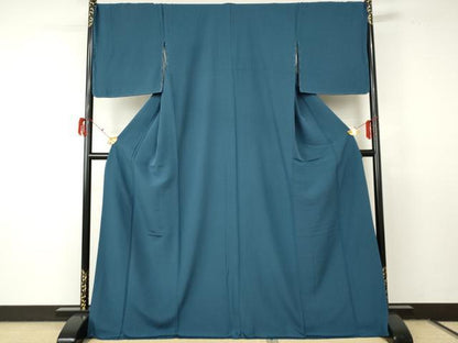平和屋着物●上質な色無地 花浅葱色 正絹 逸品 未使用 AABF5229cs