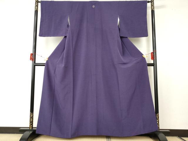 平和屋着物●上質な色無地 菖蒲色 正絹 逸品 AABF5236cs