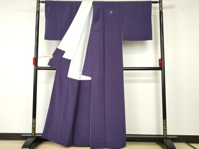 平和屋着物●上質な色無地 菖蒲色 正絹 逸品 AABF5236cs
