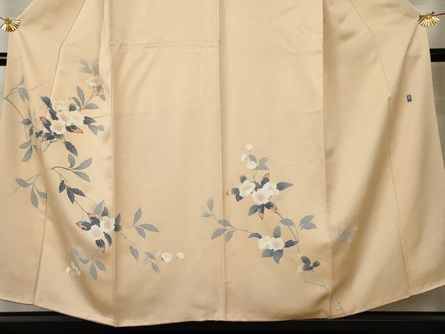 平和屋着物●訪問着 友禅 作家物 華 枝花文 正絹 逸品 AABF5237cs