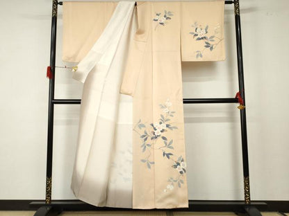 平和屋着物●訪問着 友禅 作家物 華 枝花文 正絹 逸品 AABF5237cs