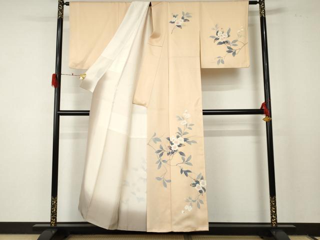 平和屋着物●訪問着 友禅 作家物 華 枝花文 正絹 逸品 AABF5237cs