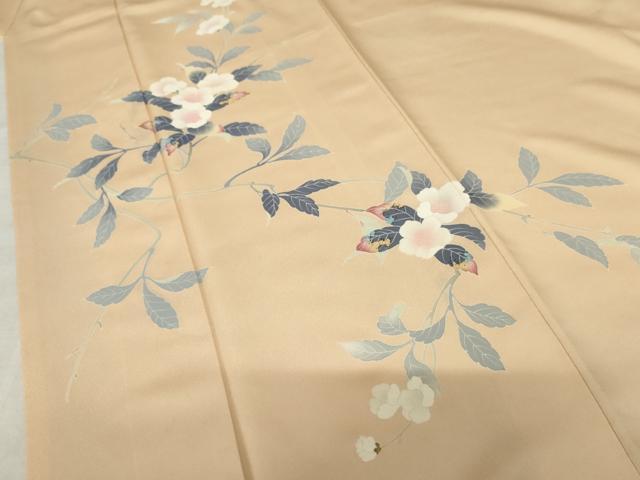 平和屋着物●訪問着 友禅 作家物 華 枝花文 正絹 逸品 AABF5237cs