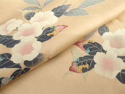 平和屋着物●訪問着 友禅 作家物 華 枝花文 正絹 逸品 AABF5237cs