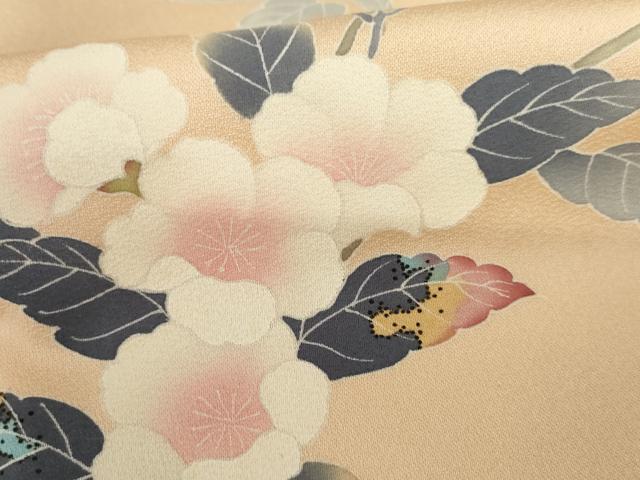 平和屋着物●訪問着 友禅 作家物 華 枝花文 正絹 逸品 AABF5237cs