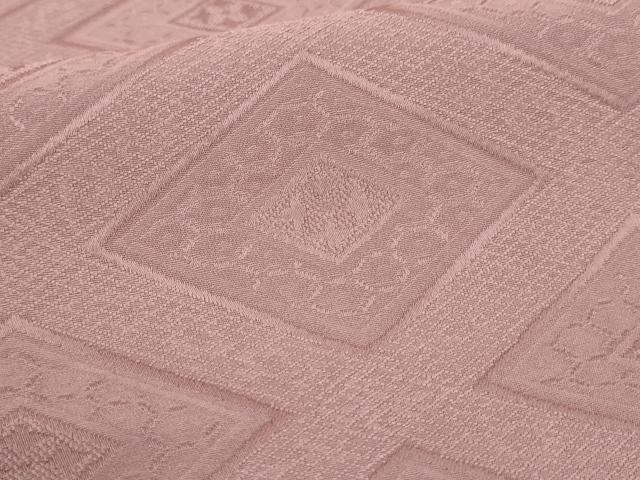 平和屋着物●上質な色無地 花菱地紋 紅藤色 正絹 逸品 未使用 AABF5242cs
