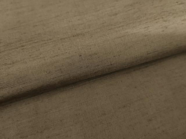 平和屋着物●男性 紬 色無地 銀煤竹色 正絹 逸品 AABF5246cs