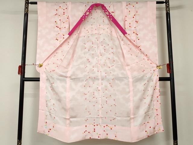 平和屋着物∵女の子 十三参り 子供 長襦袢 無双仕立て 亀甲花文 逸品 未使用 AABF5250cs
