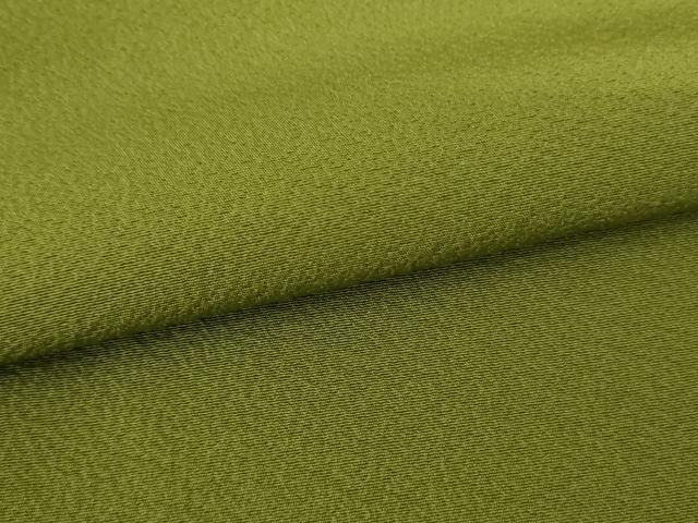 平和屋着物●上質な色無地 苔色 正絹 逸品 AABF5251cs