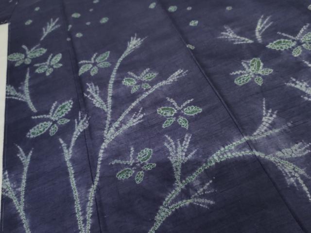 平和屋着物●訪問着 紬地 絞り 舞蝶文 正絹 逸品 未使用 AABF5258cs