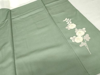 平和屋着物●訪問着 駒刺繍 流水花丸文 金彩 正絹 逸品 AABF5259cs