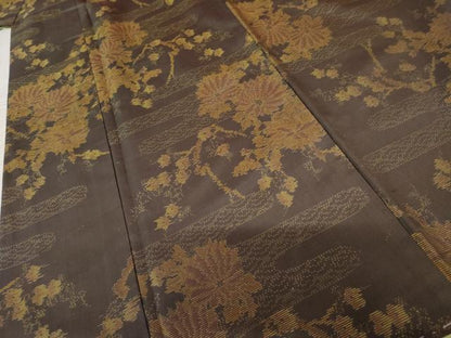 平和屋着物●本場大島紬 エ霞枝花文 正絹 逸品 未使用 AABF5260cs