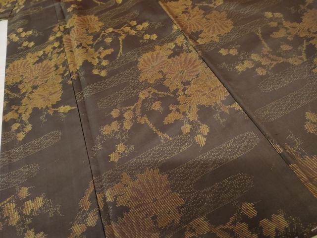 平和屋着物●本場大島紬 エ霞枝花文 正絹 逸品 未使用 AABF5260cs
