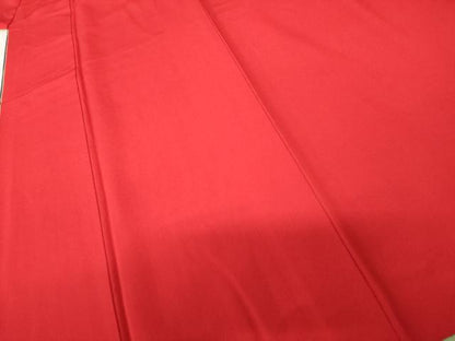 平和屋着物●豪華振袖 色無地 赤色 正絹 逸品 AABF5261cs