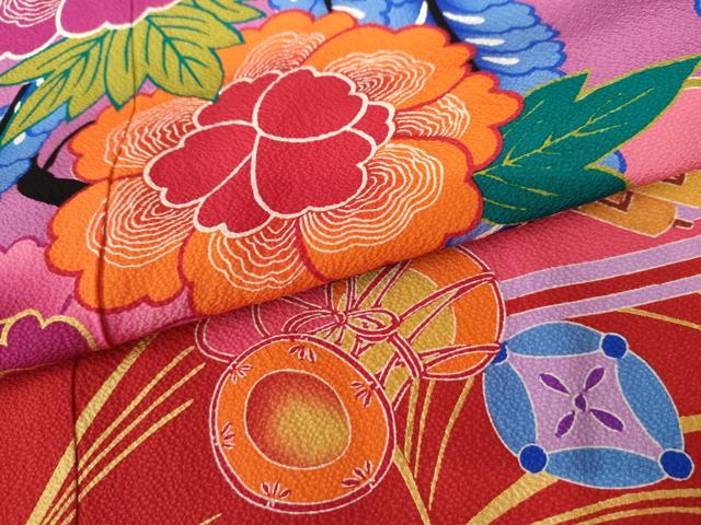 平和屋着物●豪華振袖 花宝尽くし 暈し染め 黒地 金彩 ロング丈 正絹 逸品 AABF5262cs