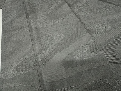 平和屋着物●伝統工芸師 服部光擴 江戸小紋 流水吉祥文 黒地 正絹 逸品 AABF5265cs