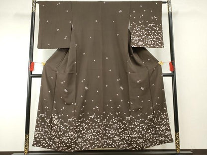 平和屋着物●訪問着 刺繍 舞花文 やまと金ラベル 正絹 逸品 AABF5272cs