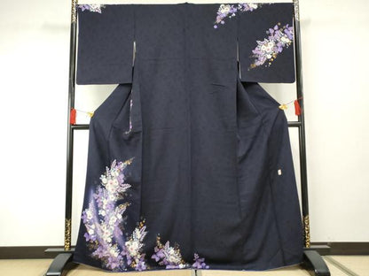 平和屋着物●越後十日町の一流染匠 桐屋・翠山工房 訪問着 辻が花 暈し染め 金銀彩 やまと誂製 正絹 逸品 AABF5273cs