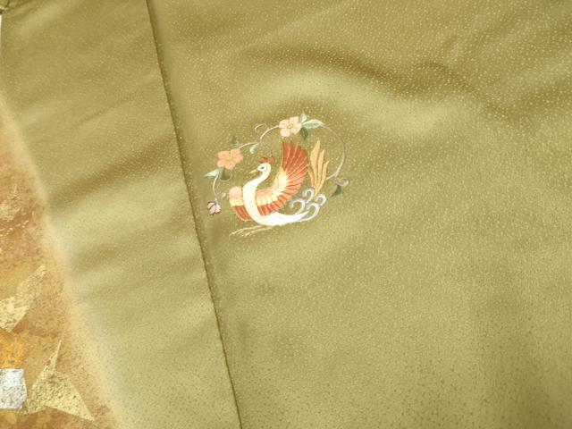 平和屋着物●金彩友禅作家 金彩の魔術師 堀省平 金煌織 訪問着 刺繍 鳳凰花丸文 暈し染め 金糸 金銀彩 本金使用 正絹 逸品 AABF5276cs