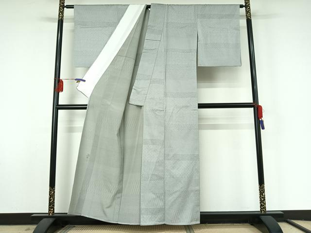平和屋着物▽お召　単衣　横段文　正絹　逸品　AABG8825jh 平和屋着物▽お召 単衣 雲取り吉祥花文 正絹 逸品 AAAZ7138jh 【公式通販】