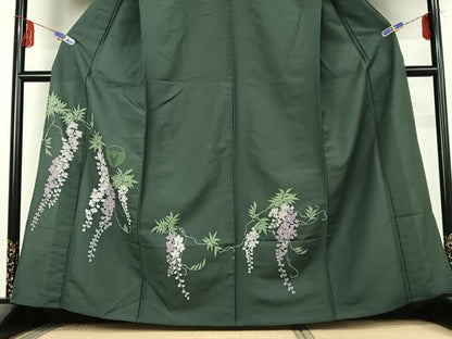 平和屋着物▽訪問着 単衣 藤文 洗える着物 AABF5291jh