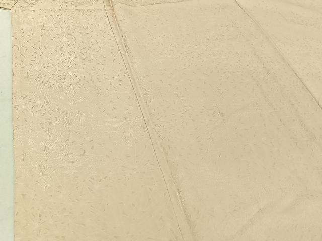 平和屋着物▽上質な色無地　単衣　風景花地紋　灰桜色　正絹　逸品　AABF5293jh