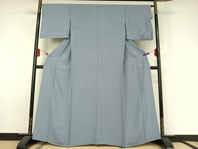 平和屋着物▽上質な色無地 単衣 勿忘草色 やまと誂製 正絹 逸品 AABF5301jh