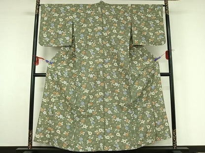 平和屋着物▽小紋 単衣 辻が花 洗える着物 AABF5313jh