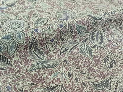 平和屋着物▽上質な小紋 単衣 更紗花鳥文 鬼しぼ縮緬 正絹 逸品 AABF5315jh