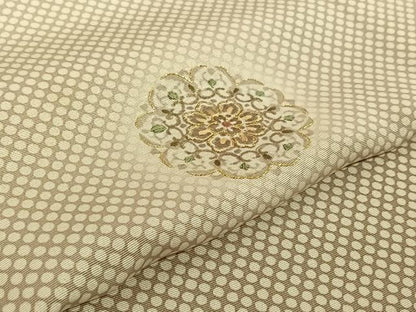 平和屋着物▽訪問着 単衣 刺繍 正倉院花文 蛍暈し 金糸 金彩 正絹 逸品 AABF5316jh
