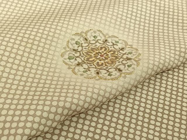 平和屋着物▽訪問着 単衣 刺繍 正倉院花文 蛍暈し 金糸 金彩 正絹 逸品 AABF5316jh