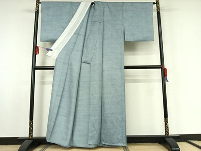 平和屋着物▽上質な小紋 単衣 墨流し文様 正絹 逸品 AABF5319jh