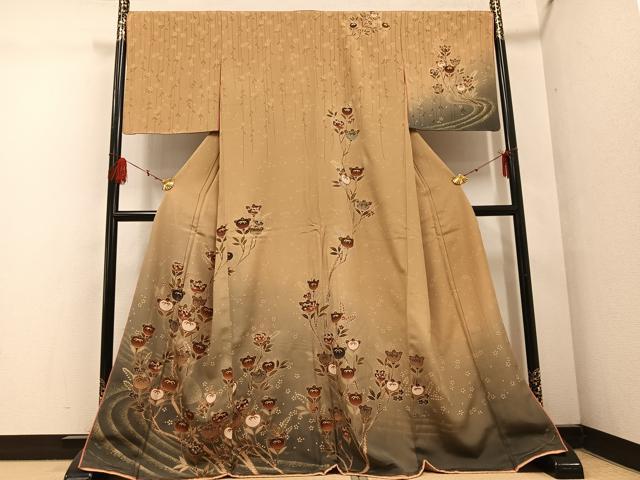平和屋着物●訪問着　橘　暈し染め　金彩　やまと誂製　正絹　逸品　未使用　AABF5322ph