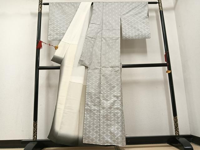 平和屋着物●本場大島紬 カタス7マルキ 麻の葉文様 正絹 逸品 AABF5324ph