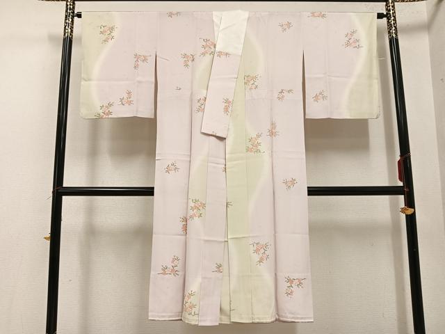 平和屋着物●長襦袢　無双仕立て　桜文　金彩　広衿仕立て　正絹　逸品　AABF5325ph