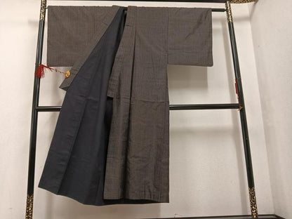 平和屋着物●男性 紬 アンサンブル 正絹 逸品 AABF5329ph