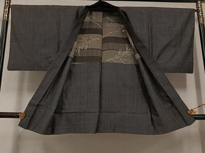 平和屋着物●男性 紬 アンサンブル 正絹 逸品 AABF5329ph
